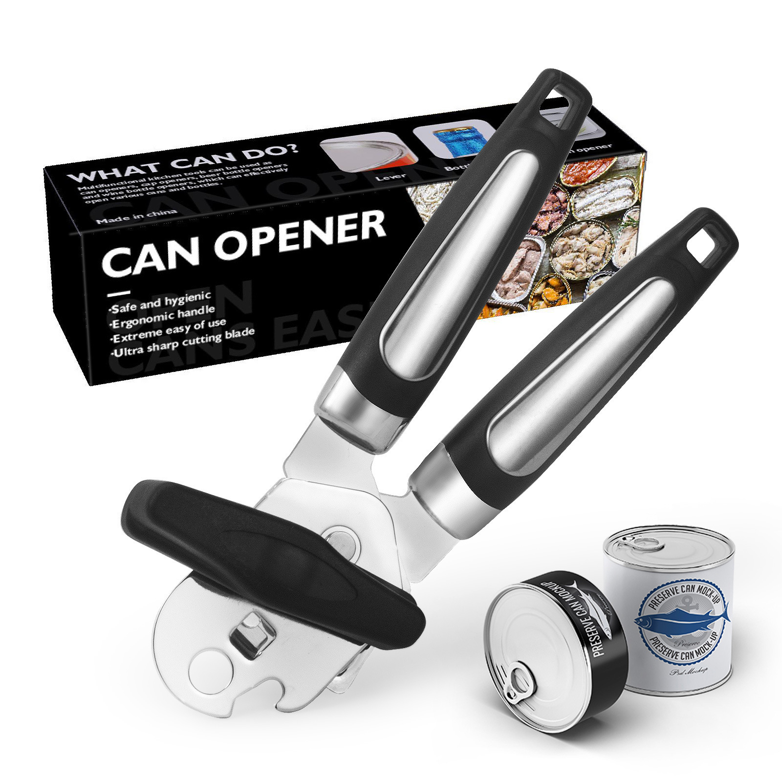 Newly Arrived Design Simple Manual Stainless Steel Kitchen Tool Set High Quality Can Opener