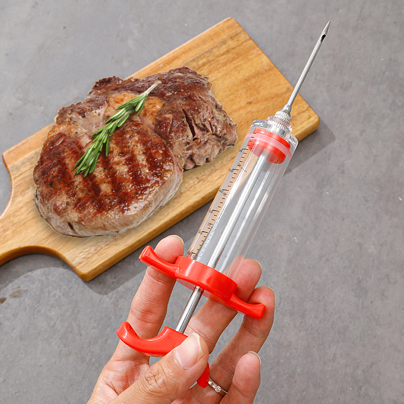 Food Grade Pp Stainless Steel Spice Syringe Set Bbq Meat Flavor Syringe Kitchen Marinade Syringe