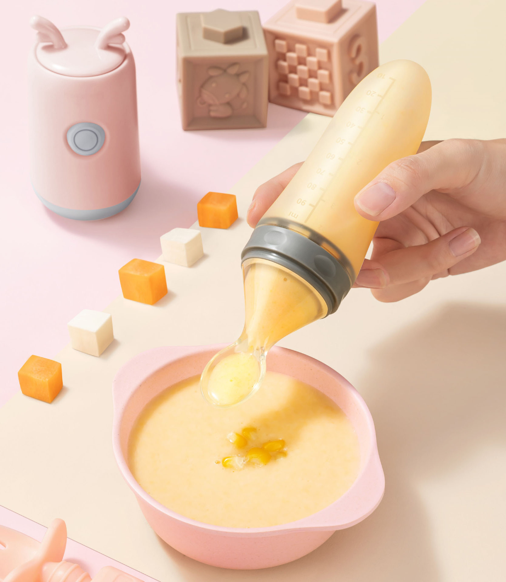 2023 New Professional Baby Food Processor Portable High Quality Fruit Soup Hand Mini Baby Food Makers