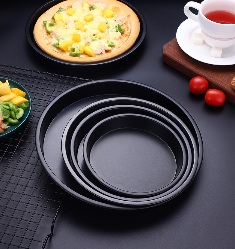 Manufacturer's High Quality Non-Stick Coating 6inch/7inch/8inch round Baking Cake and Pizza Pan Stainless Steel Baking Tray