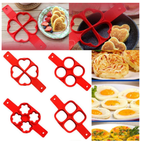 Modern Nonstick Pancake Ring Mold for Egg Cooker Silicone Fried Omelet Moulds Kitchen Baking Accessories