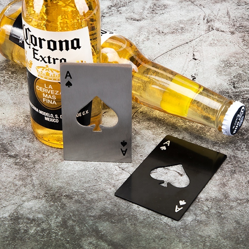 Spades A Poker Card Beer Bottle Opener Customized Stainless Steel Bottle Opener Kitchen Gadgets