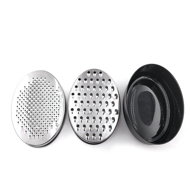 Multi-Function Cheese Ginger Radish Grater Double-Sided Stainless Steel Grater With Storage Box