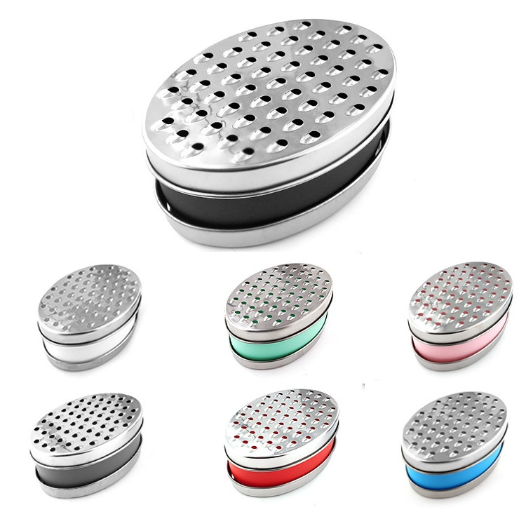 Multi-Function Cheese Ginger Radish Grater Double-Sided Stainless Steel Grater With Storage Box