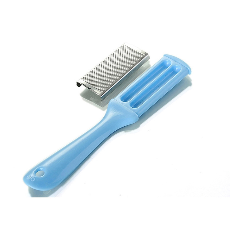 Factory hot sale foot file callus remover pedicure tools plastic handle foot file