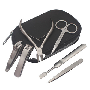 Factory direct supply 6 pcs nail clipper set pedicure tools popular manicure set