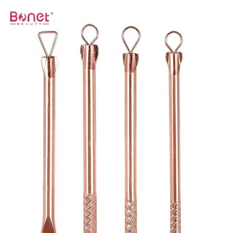 Bfe0030 Rose Gold Stainless Steel Blackhead Removal Needle Comedones Extractor Tools