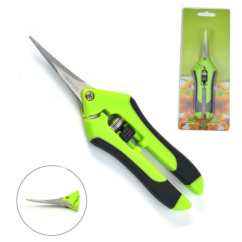 Color customized Safety Lock Garden Scissors Ultra Sharp Stainless Steel Blades Precision hand pruner trimming bowl scissors