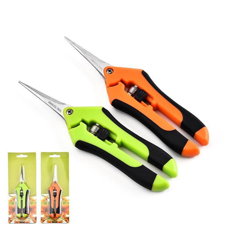 Color customized Safety Lock Garden Scissors Ultra Sharp Stainless Steel Blades Precision hand pruner trimming bowl scissors