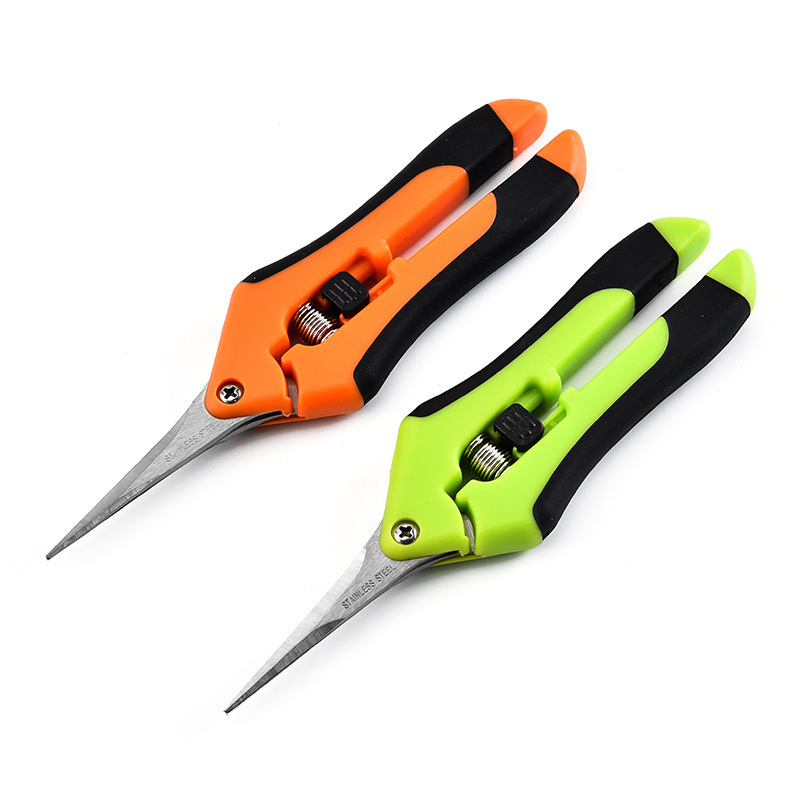 Color customized Safety Lock Garden Scissors Ultra Sharp Stainless Steel Blades Precision hand pruner trimming bowl scissors