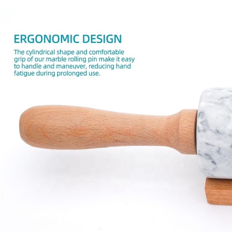 Heavy duty Texture Marble Rolling Pin Cookie Fondant Pastry Dough Roller Baking Tools Cake Rolling Pin