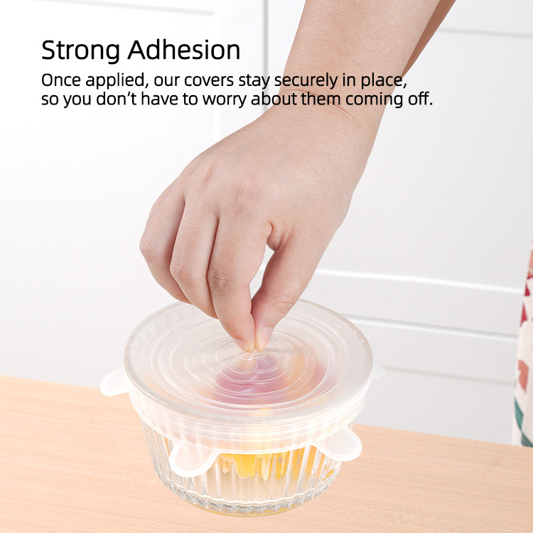 Reusable Silicone Stretch Food Storage Cover Bowl Lids 6 Size to Meet 2.6