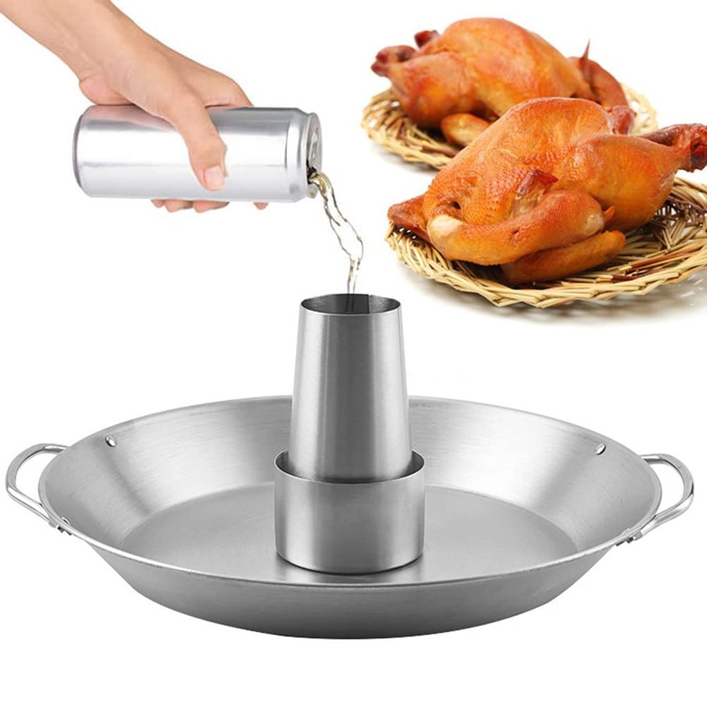 Stainless Steel Beer Can Chicken Holder Chicken Roaster Rack Stand Vertical Barbecue Roaster BBQ Rack Turkey Standing Holder