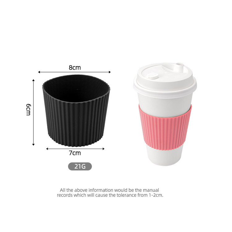 Heat-resistant Nonslip Coffee Cup Resistant Reusable Glass Bottle Mug Cup Silicone Sleeve Protector Cover kitchen accessories