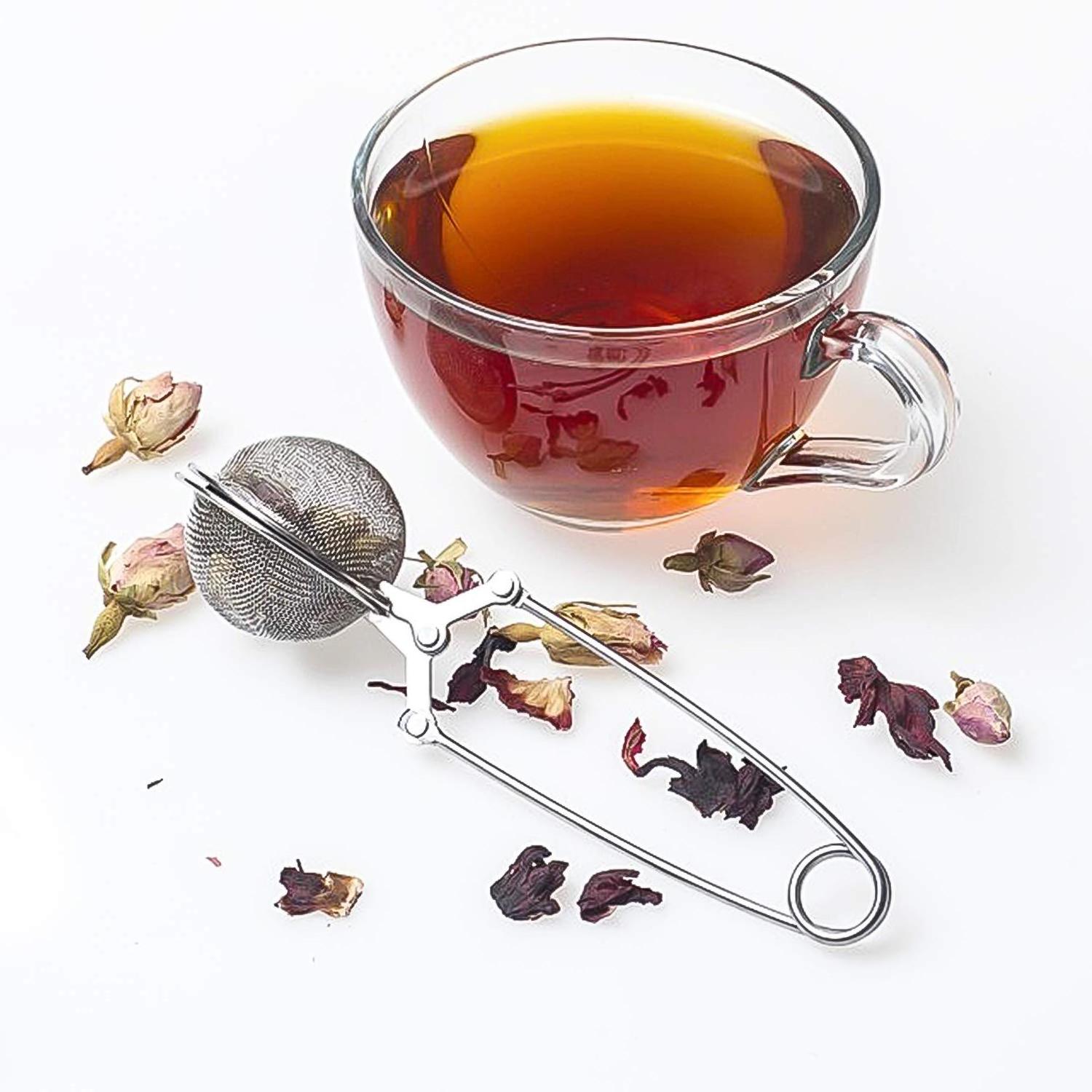 Premium Food Grade Stainless Steel Tea Infuser with Handle for Loose Leaf Tea Fine Mesh Tea Balls Filter Strainer