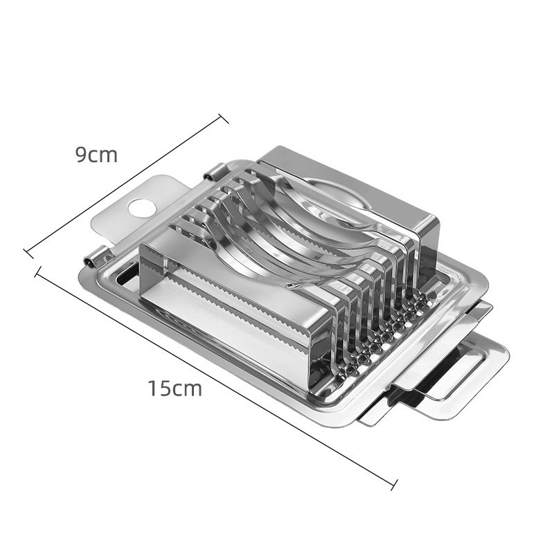 Stainless Steel Egg Slicer for Hard Boiled Eggs Heavy Duty Fruit Egg Cutter with sturdy blade