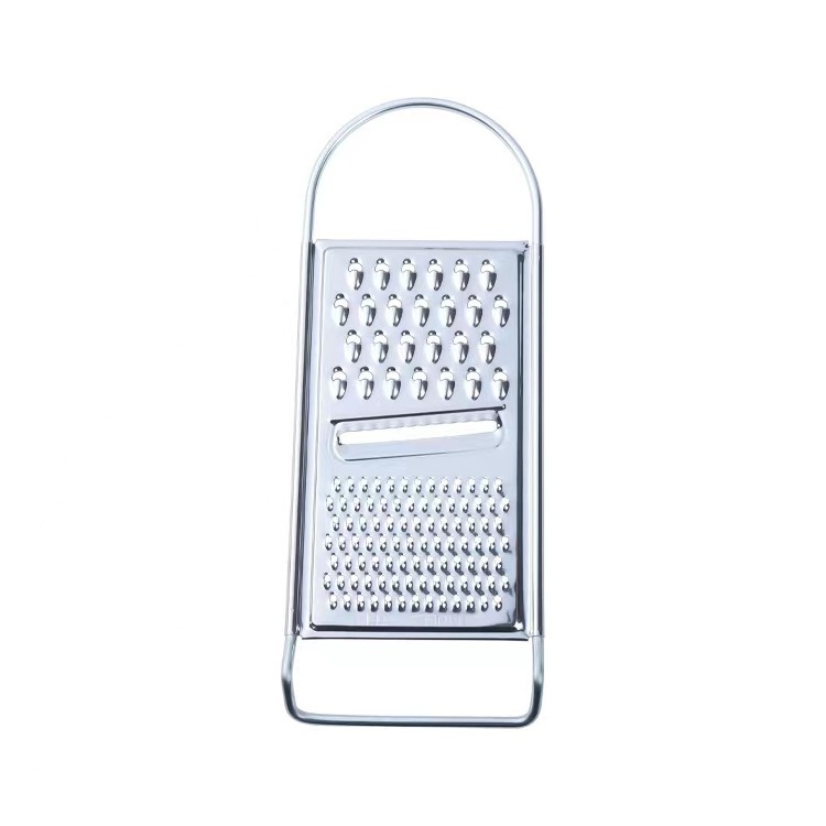 Multifunctional Stainless Steel 3 in 1 Fruit Vegetable Grater Cheese Shredder Flat Cheese Grater with Handle