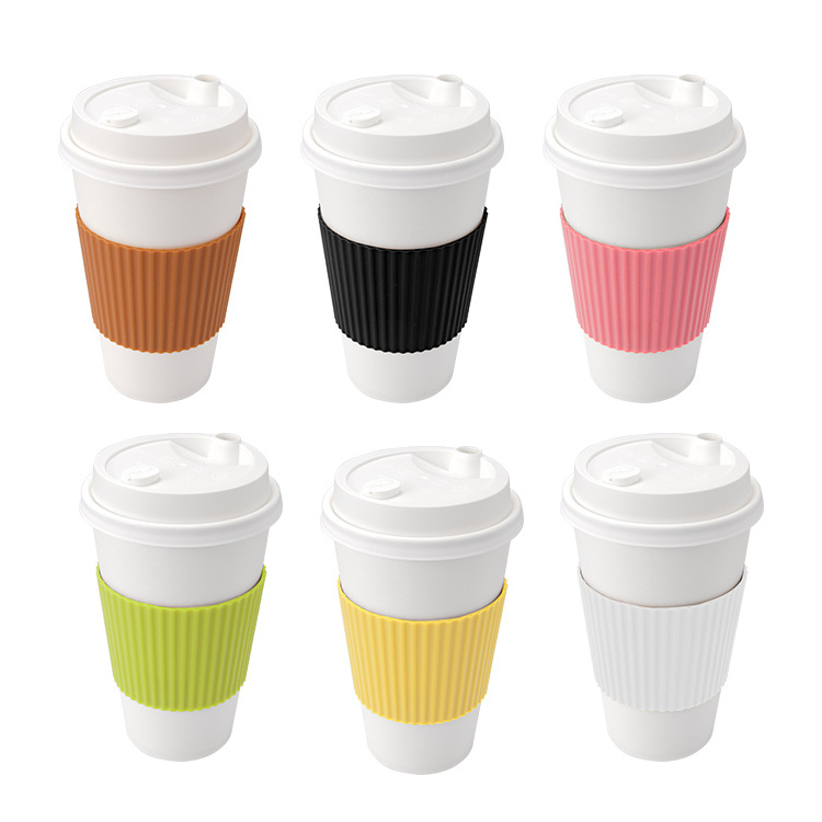 Heat-resistant Nonslip Coffee Cup Resistant Reusable Glass Bottle Mug Cup Silicone Sleeve Protector Cover kitchen accessories