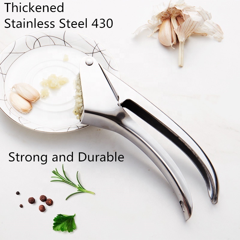 2013 Hot Sale High Quality Manual Garlic Press Stainless Steel Garlic Mincer Garlic Slicing Squeezer Crusher Rocker Valkosipulip