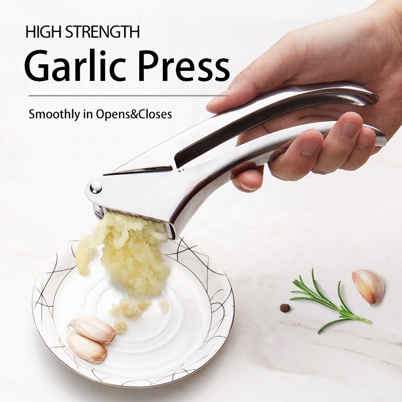 2013 Hot Sale High Quality Manual Garlic Press Stainless Steel Garlic Mincer Garlic Slicing Squeezer Crusher Rocker Valkosipulip