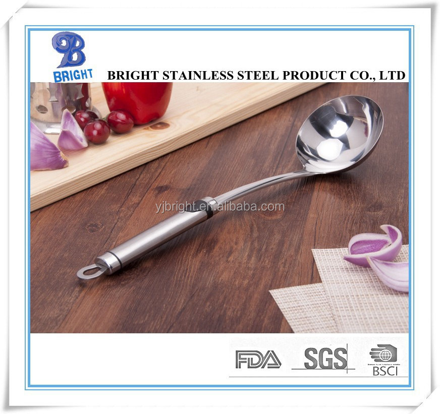 Stainless steel soup ladle