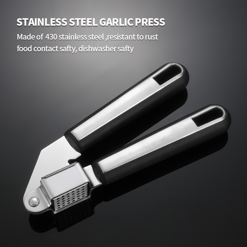 soft touch  handle Stainless Steel Garlic Press Garlic Extruder Mincer Crusher squeezer garlic Presser Masher