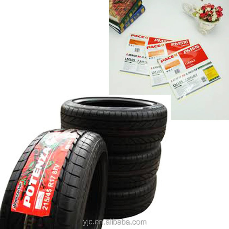 Factory supply custom private adhesive labels tire stickers for cars stickers