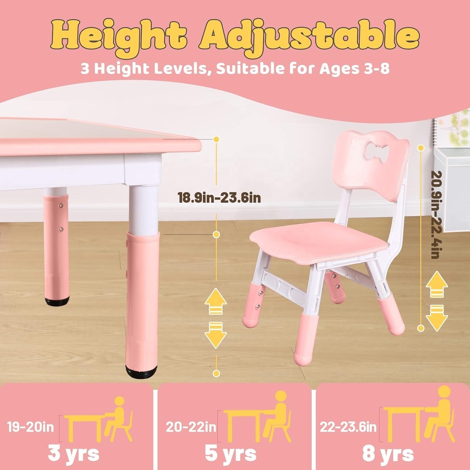 Nordic preschool cheap kids children party table and chairs set Pink Modern Home Public Child Play Children Table and Chair Set