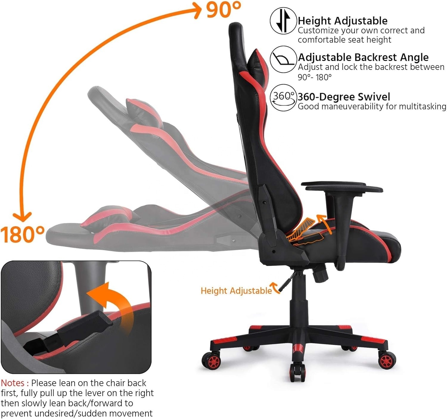 cheap extra large backrest gaming chair most comfortable big guy gamer chair leather red computer chair for heavy gamer