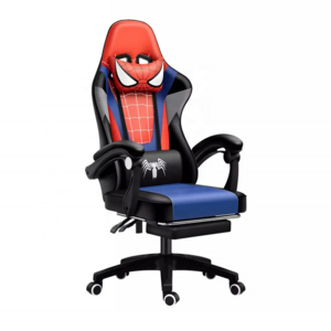 Custom Spider Gaming Chair with Footrest Office Gaming Chairs for Carpet Wood Floors Heavy Duty Wheels Computer Chair