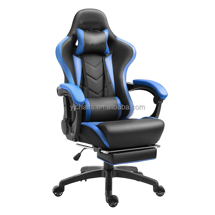 Gaming Chair Racing Computer Pink Ergonomic Video Game Chair Backrest Seat Height Adjustable Swivel Recliner Chair with Headrest