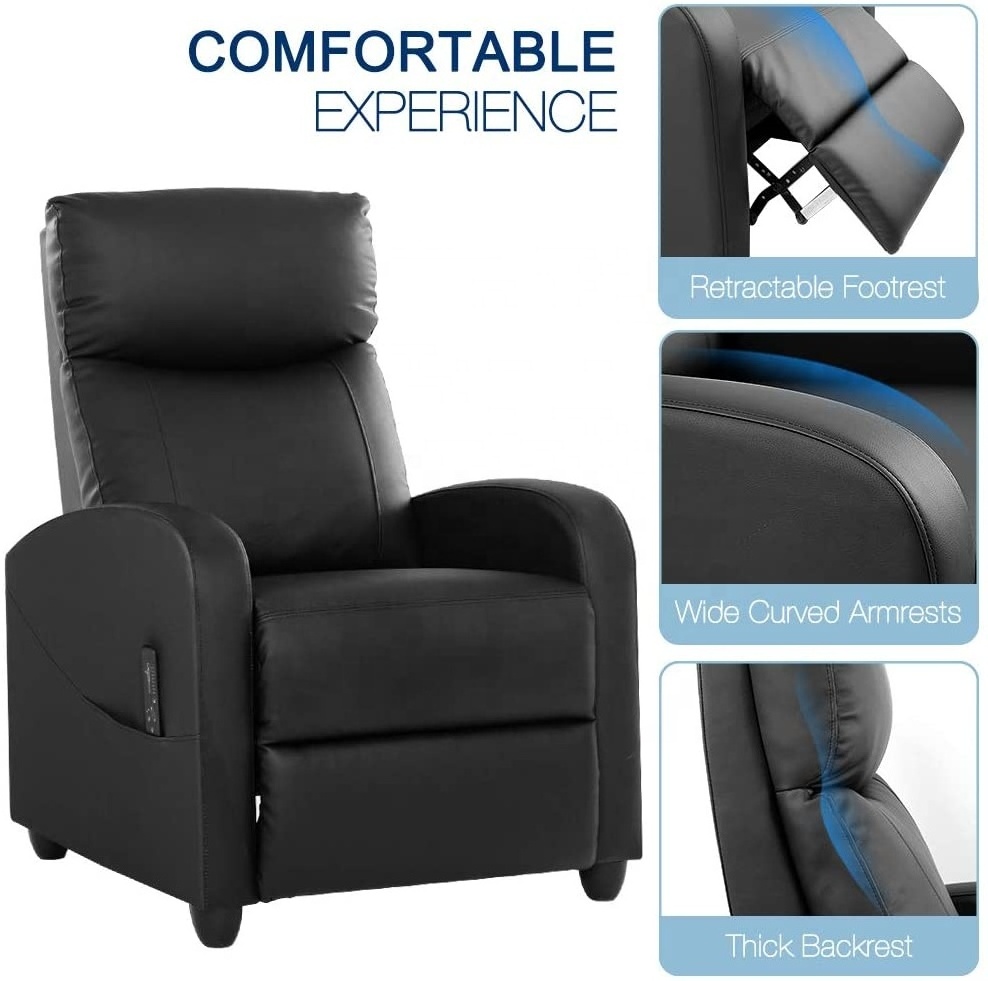 2022 Lazy Boy Recliner Padded Seat Adjustable Home Theater Seating Single Recliner Sofa Massage Recliner Chair Living Room Chair