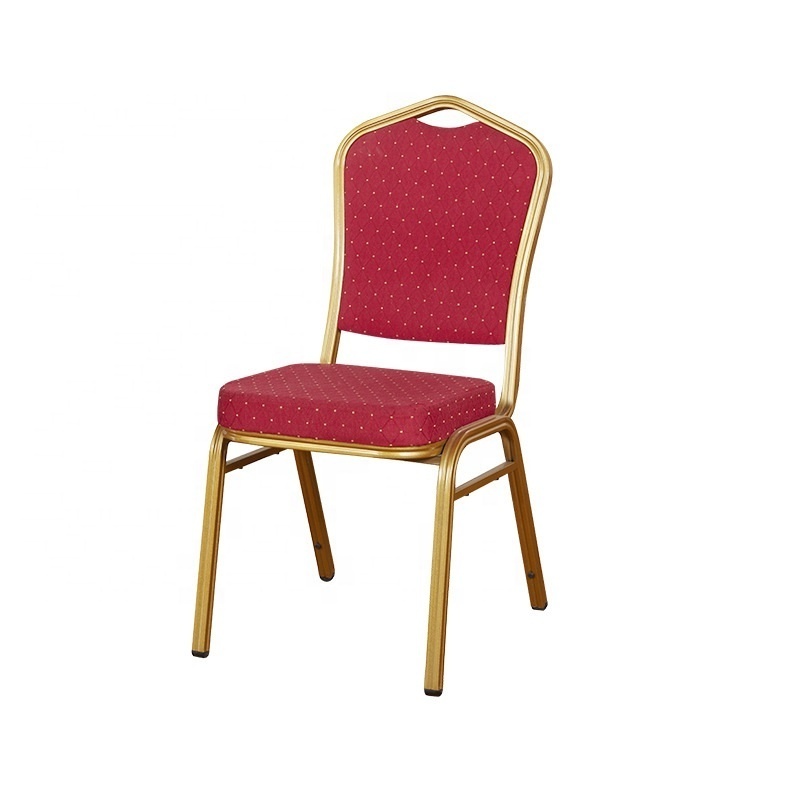 2022 Hotel training banquet chair restaurant general red wedding dining restaurant meeting VIP iron chair