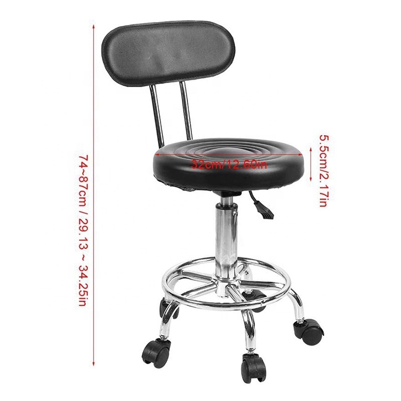 YUJUN Furniture Rolling Stool Adjustable Bar Chairs Drafting Chair Heavy Duty with Wheels for Office Home