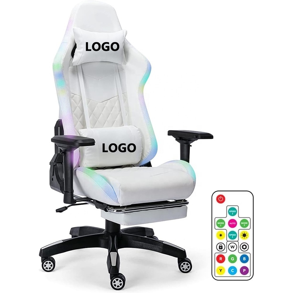 France hot Easy to Assemble chaise gaming good supplier silla gamer RGB Gaming Chair with footrest High Shaping Foam Cushion