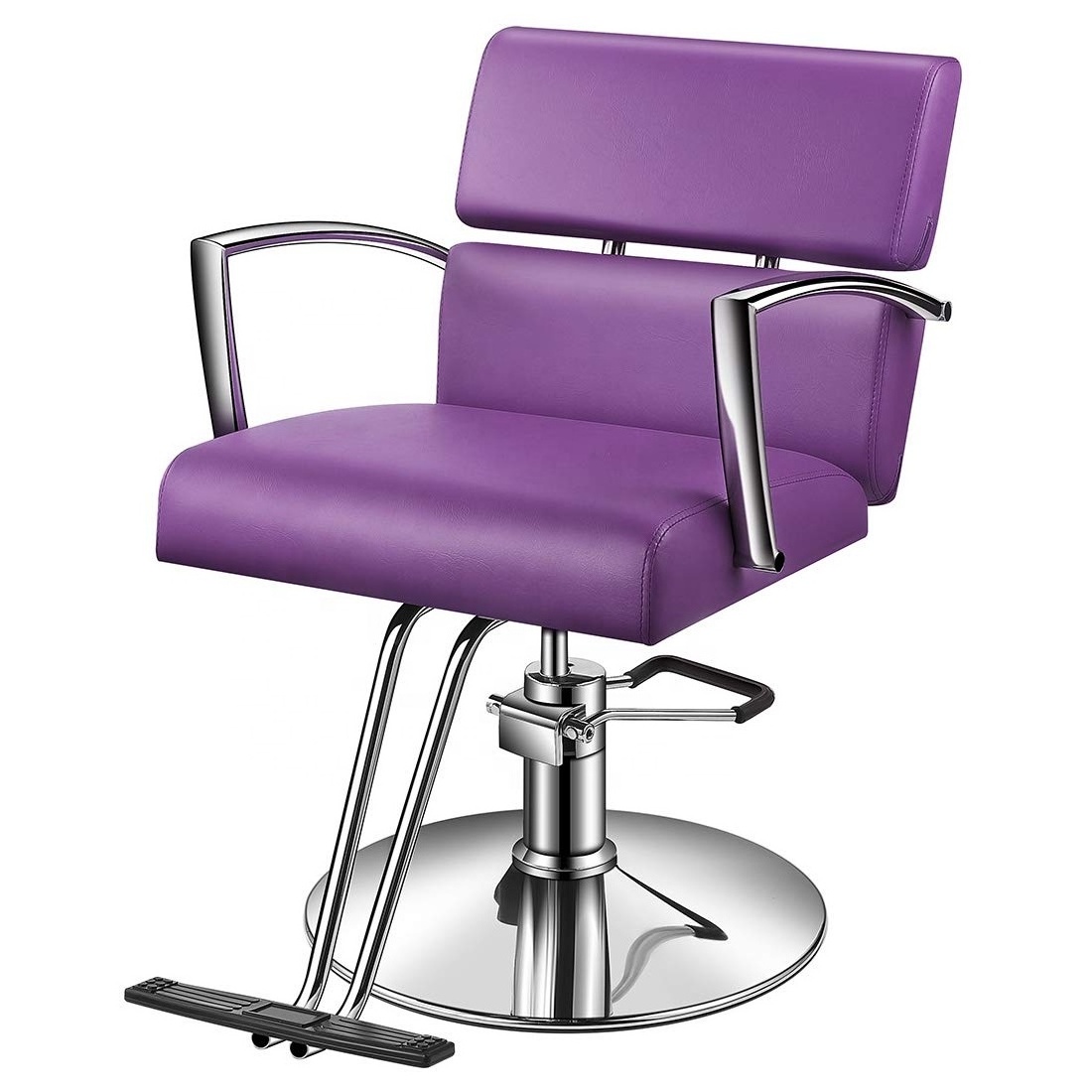 Modern durable and stable high density foam cushion Lifting Hairdressing Purple Beauty Salon Furniture Styling Barber Chairs