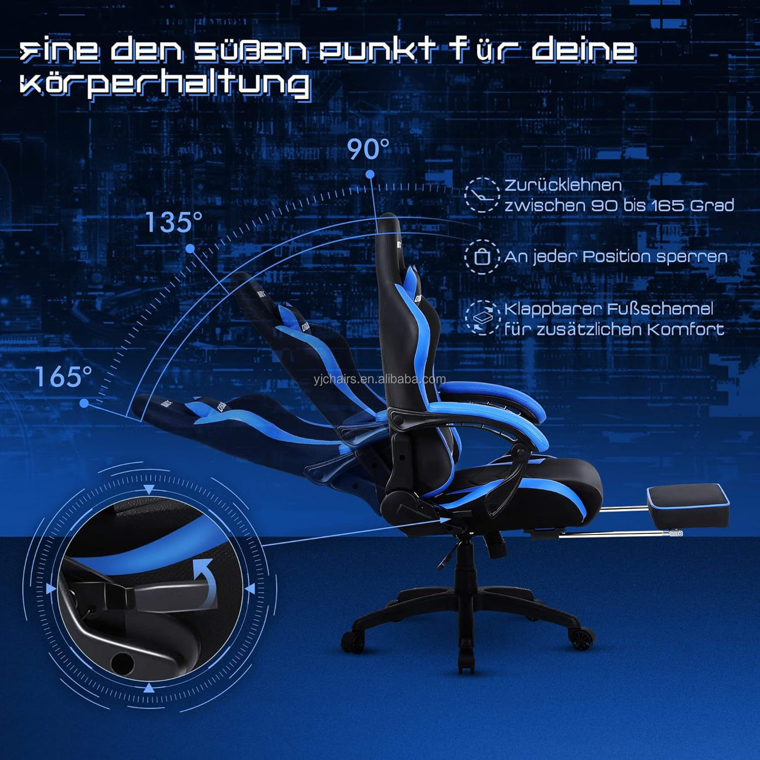 Gaming Chair Racing Computer Pink Ergonomic Video Game Chair Backrest Seat Height Adjustable Swivel Recliner Chair with Headrest