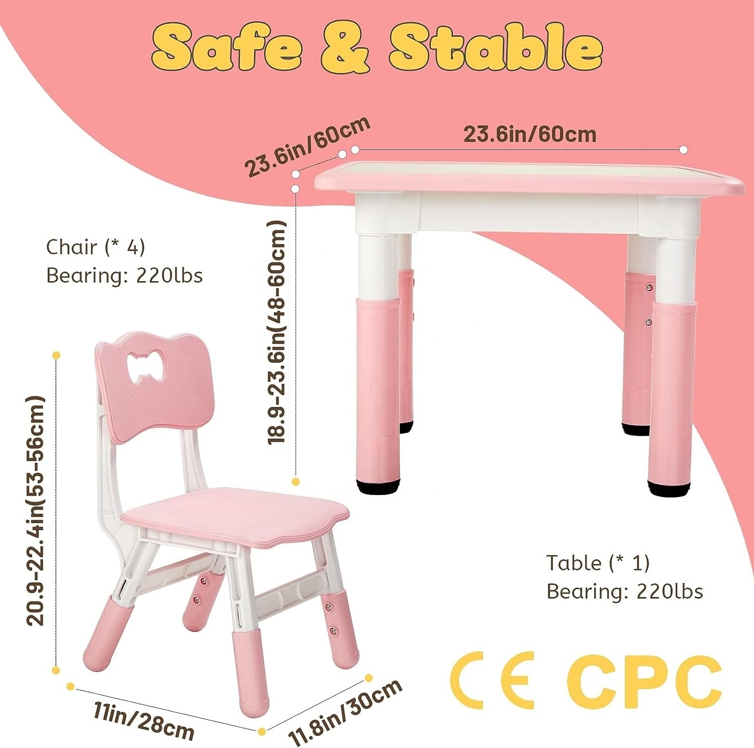 Nordic preschool cheap kids children party table and chairs set Pink Modern Home Public Child Play Children Table and Chair Set