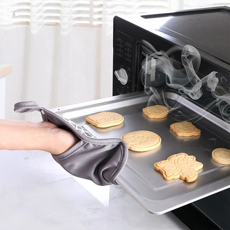 New Style Heat Resistant Oven Mitts and Pot Holders Soft Cotton Lining BBQ Cooking Baking Grilling kitchen gloves