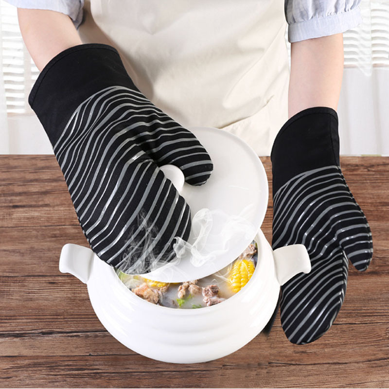 New Style Heat Resistant Oven Mitts and Pot Holders Soft Cotton Lining BBQ Cooking Baking Grilling kitchen gloves