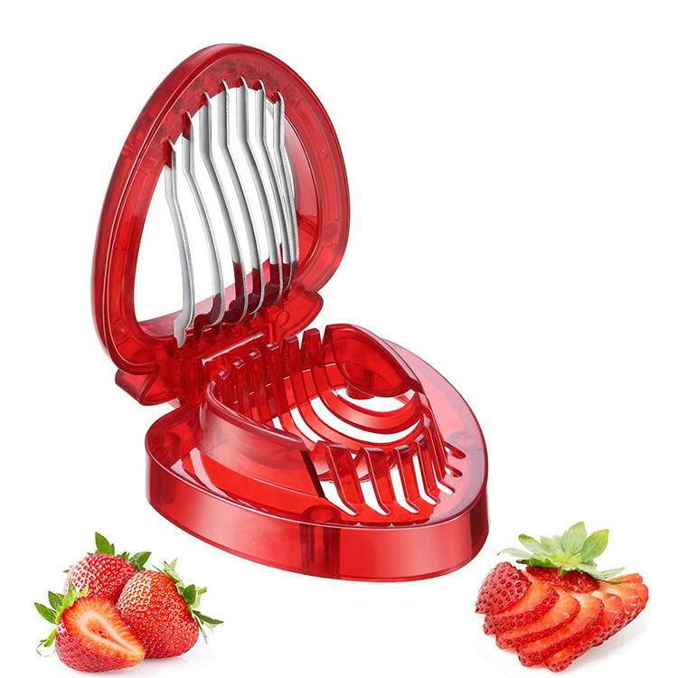 Hot Sale Strawberry Cutter Stainless Steel Blade Craft Kitchen Fruit Tool Strawberry Slicer