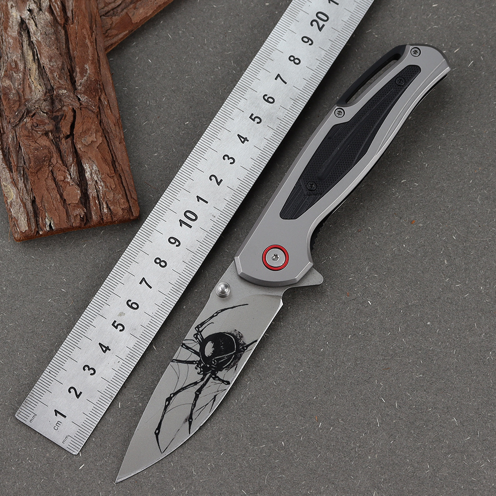 KITCHENCARE custom engraved survival knife stainless steel handle camping pocket knife for outdoor