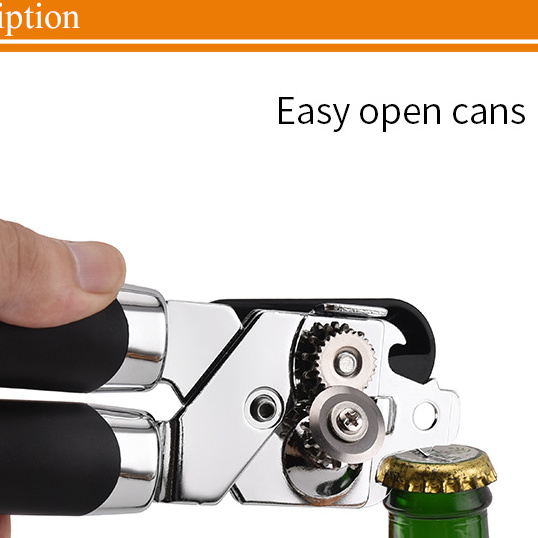 Classic multifunction strong  jar can opener with stainless steel handle