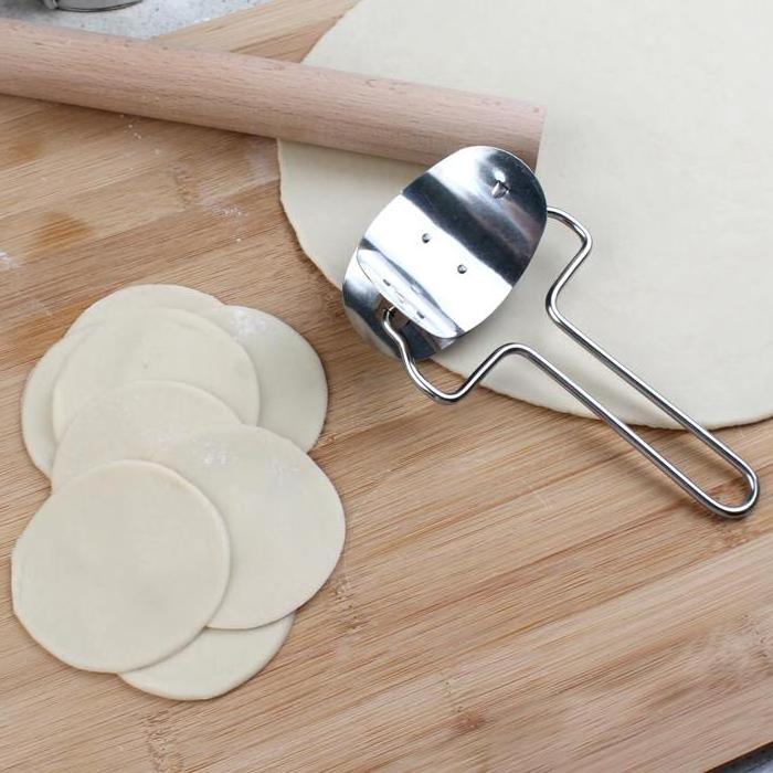 Handheld manual cooking tool dough pastry ravioli skin pie maker circle stainless steel press kitchen dumpling mould