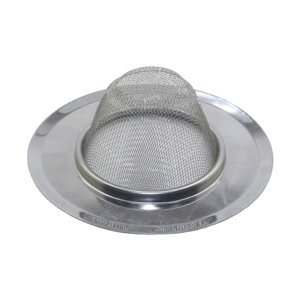 Top quality utensils stainless steel floor prevent clogging waste net plug screen kitchen basket drain sink strainer