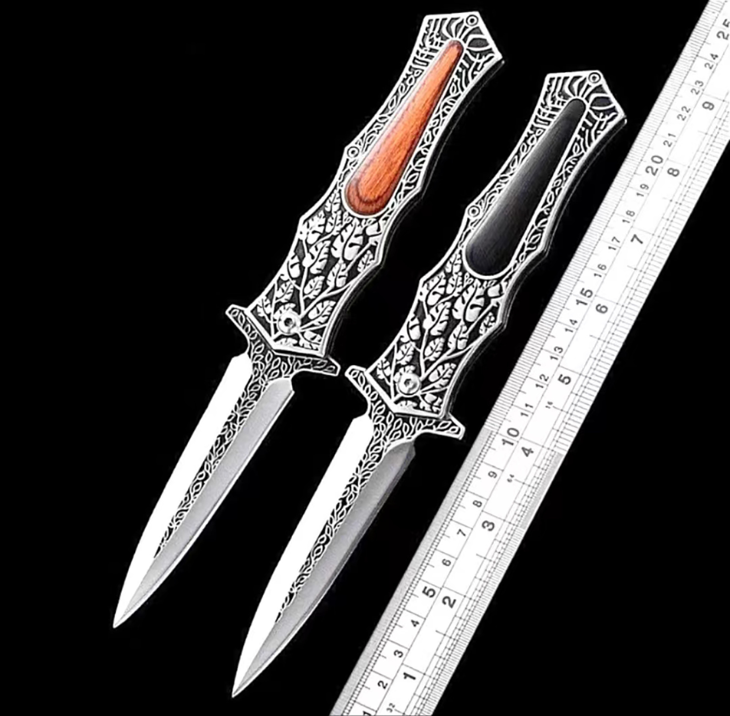 Christmas Time New Fashion Design Stainless Steel and Wooden Handle Folding Pocket Knife