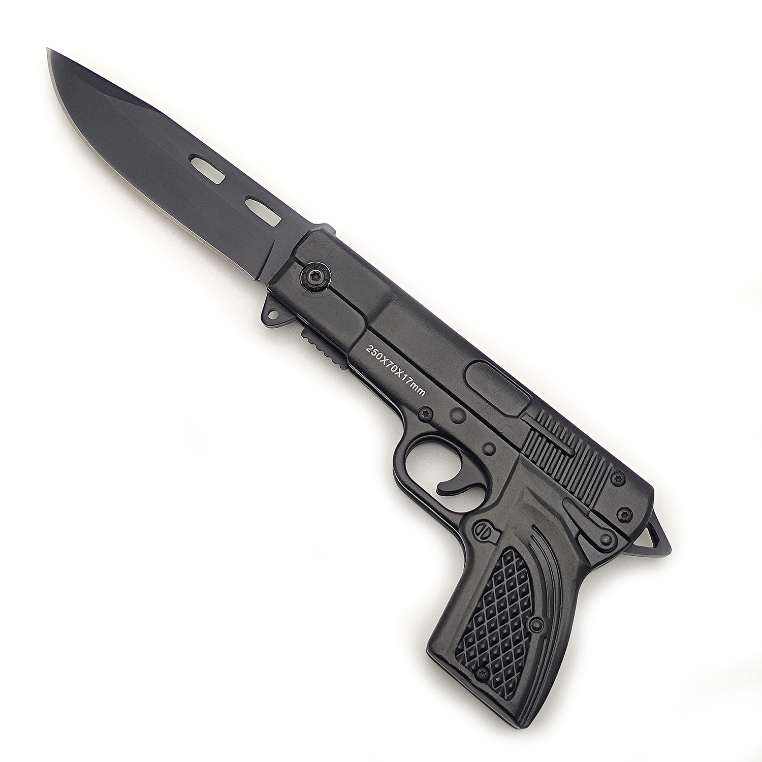 Hunting Knife Best Sell Product Pocket Gun Shaped Folding 3mm Blade Thickness could take Samples