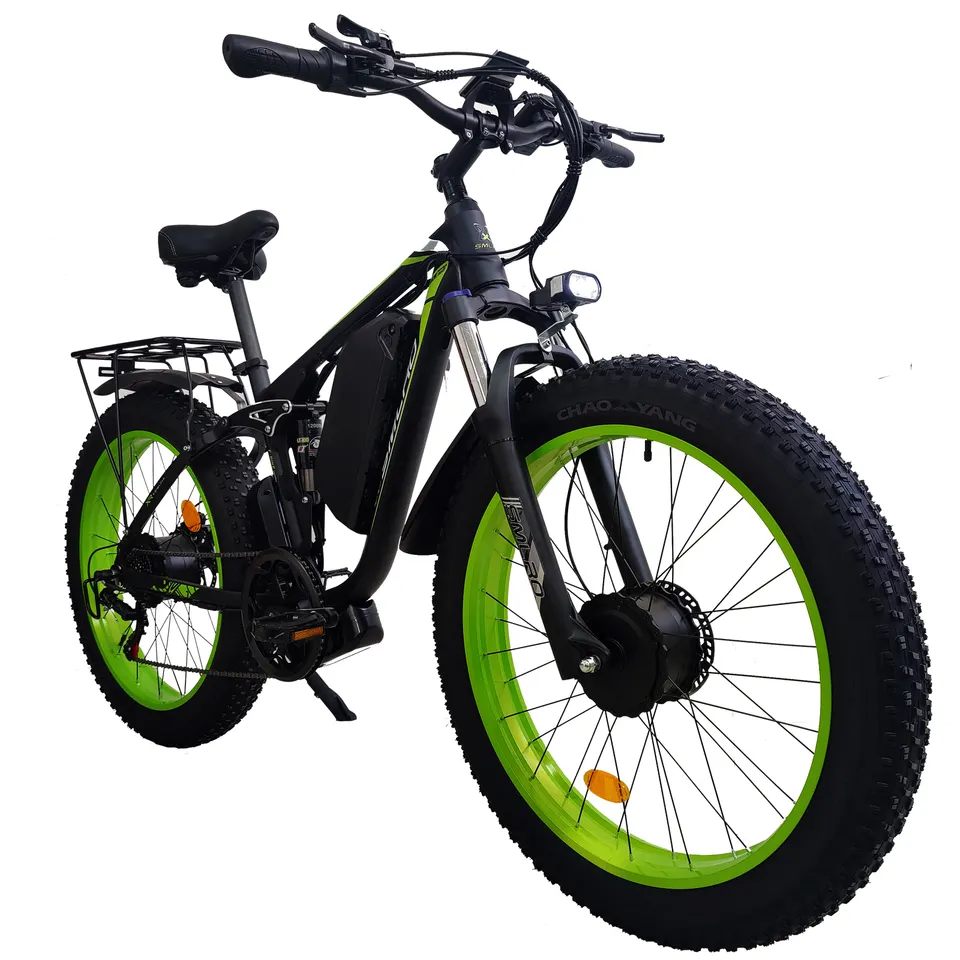 Hot Sale 2000W Smlro V3 Dual Motor Electric Bike Full Suspension Electric Bicycle for Adults 26 inch Fat Tire Adult Ebike