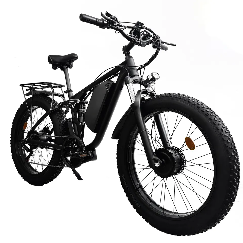 Hot Sale 2000W Smlro V3 Dual Motor Electric Bike Full Suspension Electric Bicycle for Adults 26 inch Fat Tire Adult Ebike