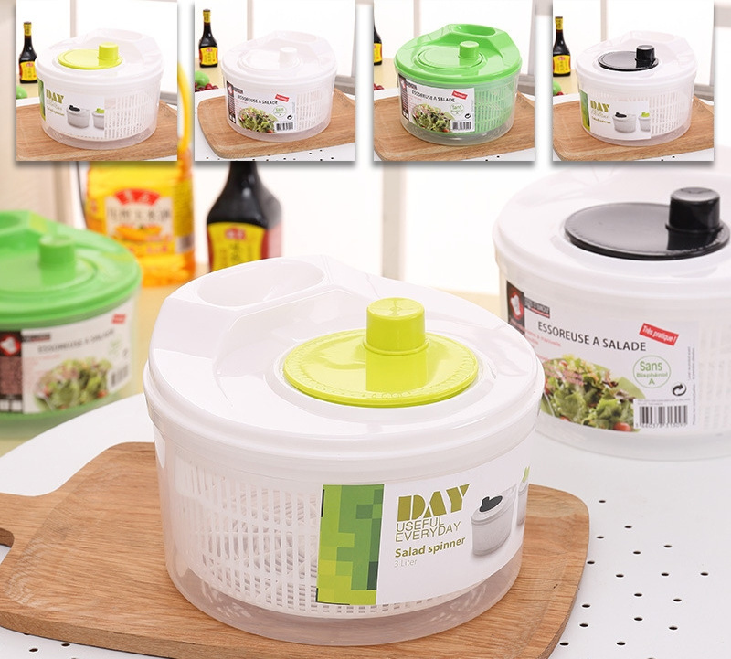 Kitchen Manual Drying Basket Leafy Vegetable Fruit Washer Choppers Quick Dryer Vegetables Salad Spinner